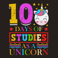 100 Days Of Studies As A Unicorn School Pony Schoo Tank Top | Artistshot