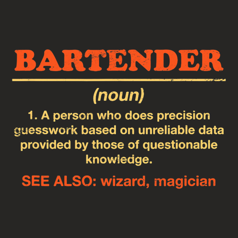 Bartender Definition Funny Bartending Humor Mixolo Ladies Fitted T-Shirt by KochDestines | Artistshot