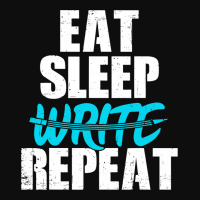 Author Eat Sleep Write Repeat Writing Books Ghostw Crop Top | Artistshot