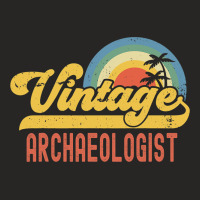 Archaeologist Vintage Sunset Profession Retro Job  Ladies Fitted T-shirt | Artistshot