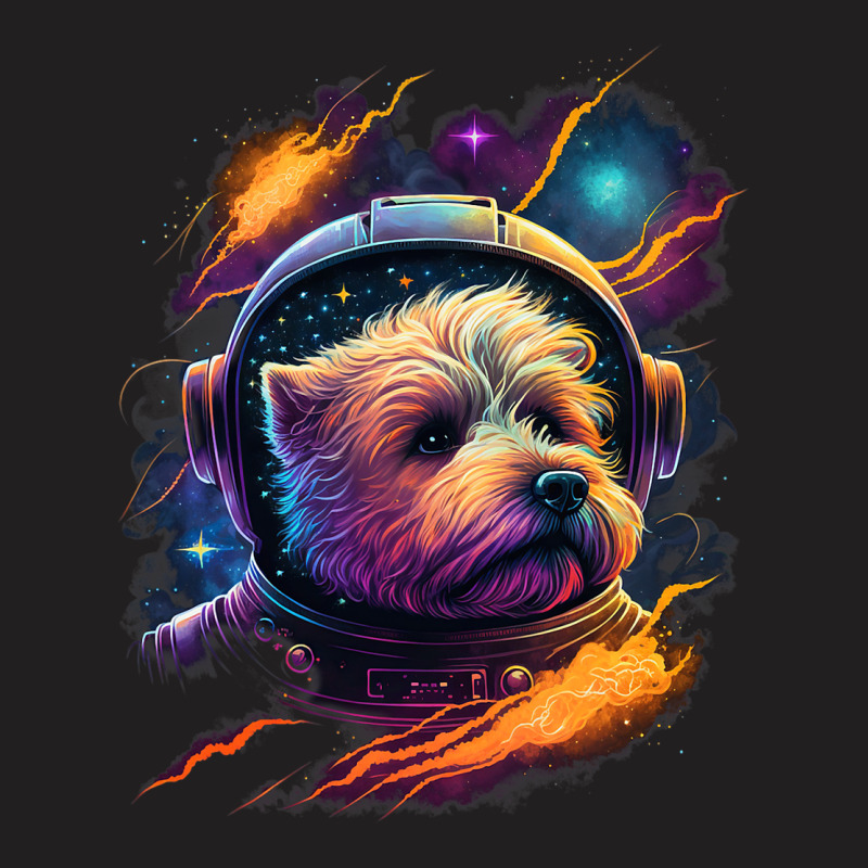 Astronaut Norfolk Terrier Dog Space Galaxy 1 T-Shirt by MICHAELPHILBECK | Artistshot