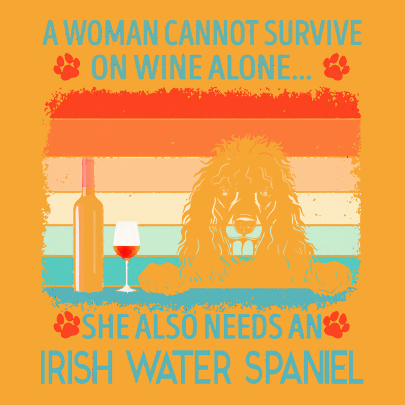 Irish Water Spaniel T  Shirt A Woman Cannot Survive On Wine Alone She Basic T-shirt by jakayla01556 | Artistshot