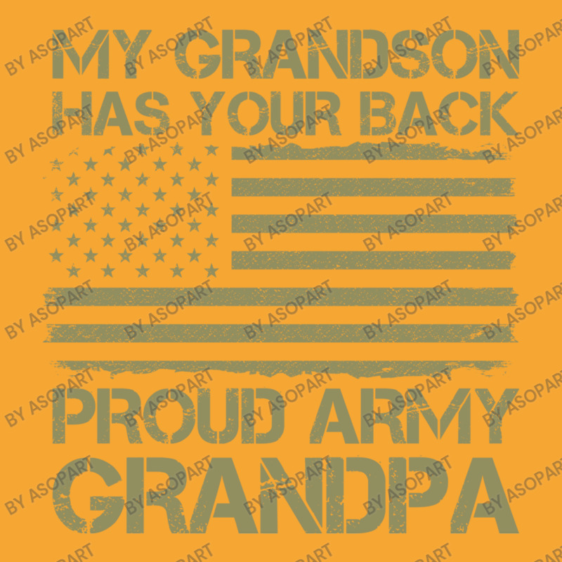 My Grandson Has Your Back Army Grandpa American Flag Military Family Basic T-shirt | Artistshot