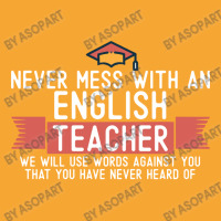 Never Mess With An English Teacher Quote Funny School Humor Vintage St Basic T-shirt | Artistshot