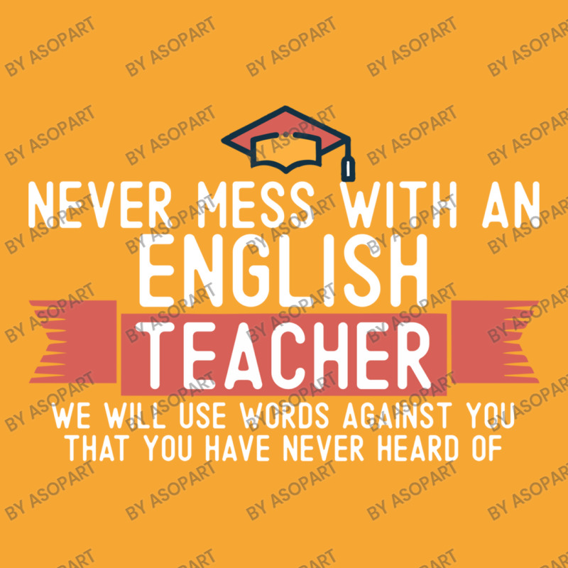 Never Mess With An English Teacher Quote Funny School Humor Vintage St Basic T-shirt | Artistshot