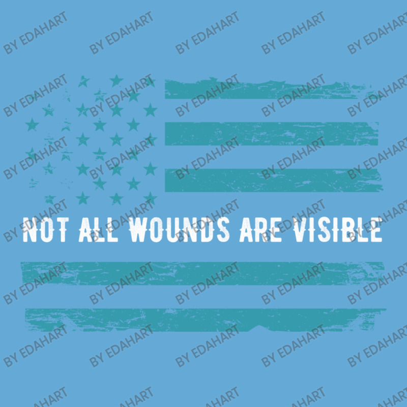 Ptsd Awareness Not All Wounds Are Visible Usa Flag In Tale Colors Basic T-shirt | Artistshot