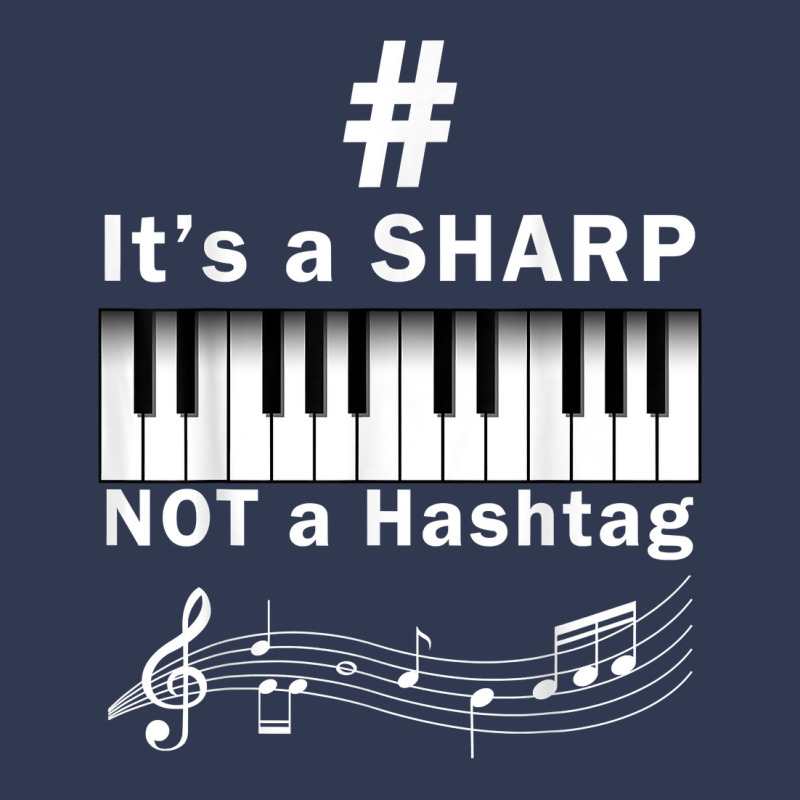 Sharp Not Hashtag Pianist Humor Musician Keyboard Player T Shirt Basic T-shirt | Artistshot