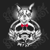 Boston Terrier Skull Halloween Dog Basic T-shirt | Artistshot