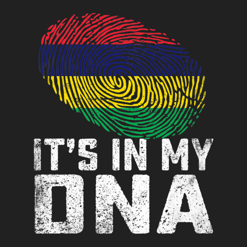 Distressed It's In My Dna Mauritius Flag Men Women Kids Premium Basic T-shirt by Tiktify | Artistshot