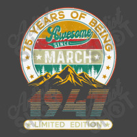 Vintage March 1947 75th Birthday 75 Years Old Basic T-shirt | Artistshot