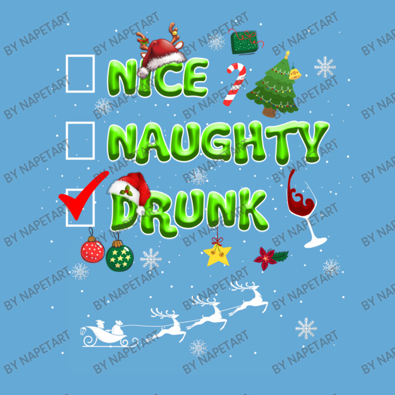 Nice Naughty Drunk Check Funny Christmas Cute Gifts Basic T-shirt | Artistshot