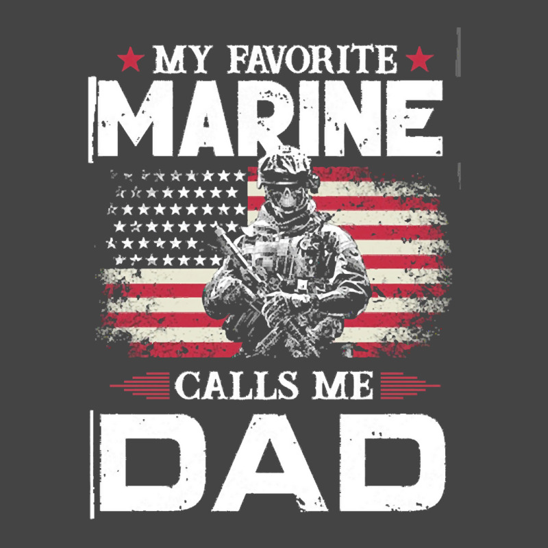 My Favorite Marine Calls Me Dad T  Shirt Father's Day Flag My Favorite Basic T-shirt by mckenzielinda422 | Artistshot