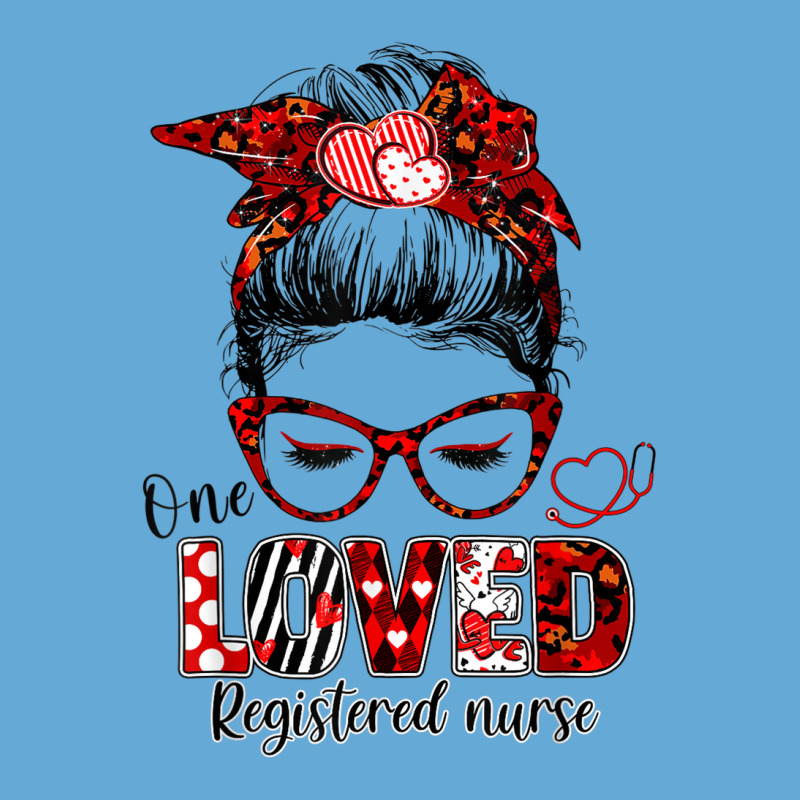 Messy Bun Hair One Loved Registered Nurse Valentine's Day Basic Youth T-shirt | Artistshot