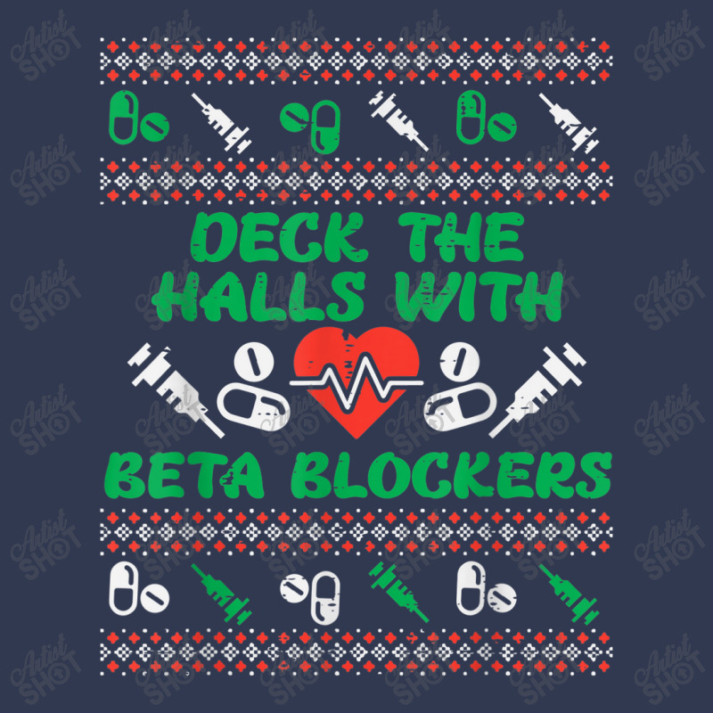 Deck Halls With Beta Blockers Funny Nurse Christmas Xmas Pjs Basic Youth T-shirt by Yuh2105 | Artistshot