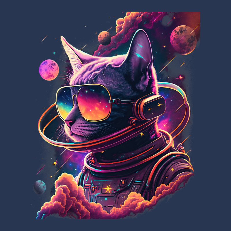 Astronaut Oriental Shorthair Cat Space Galaxy Men Denim Jacket | Artistshot