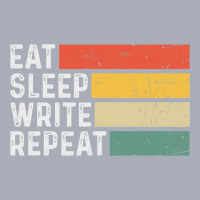 Author Writer Writing Funny Vintage Eat Sleep Writ Tank Dress | Artistshot