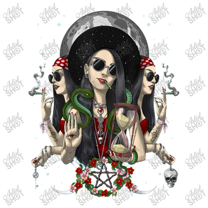 Hecate Triple Moon Goddess Pagan Witch Gothic Wiccan Occult Raglan Crop Top by galakepol | Artistshot