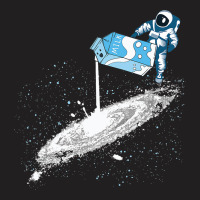 Astronaut Pouring The Milk Sky Light Milky Way T-shirt | Artistshot