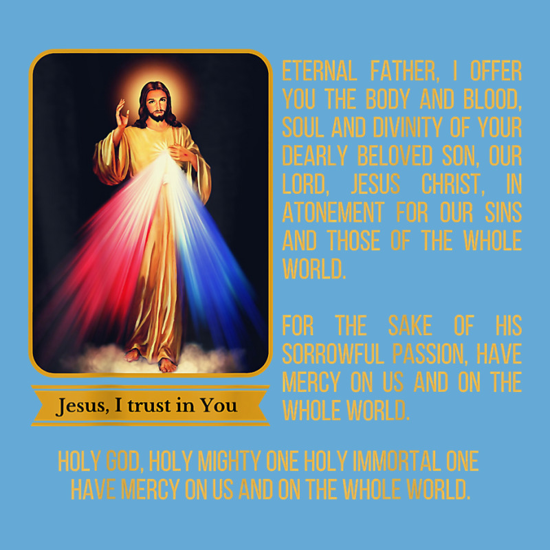 Divine Mercy Jesus Image Chaplet Novena Prayer Catholic T Shirt Basic T-shirt by ayedencoplon | Artistshot