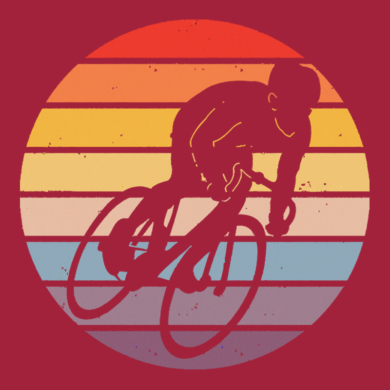 Biker T  Shirt Bicyclist Silhouette On A Distressed Retro Sunset Graph Basic T-shirt | Artistshot