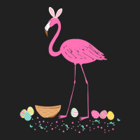 Pretty Easter Flamingo With Easter T  Shirt Easter Flamingo Easter Bun Basic T-shirt | Artistshot