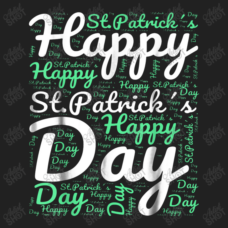 Happy St Patricks Day Wordart Basic T-shirt | Artistshot