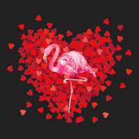 Flamingo Lovers Valentine Day Gift T  Shirt Cute Flamingo In Heart Lov Basic T-shirt | Artistshot