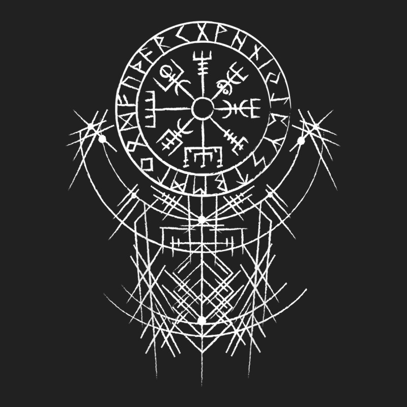 Vegvísir Viking Compass (on Back)   Vegvisir Vikings T Shirt Basic T-shirt by ayedencoplon | Artistshot