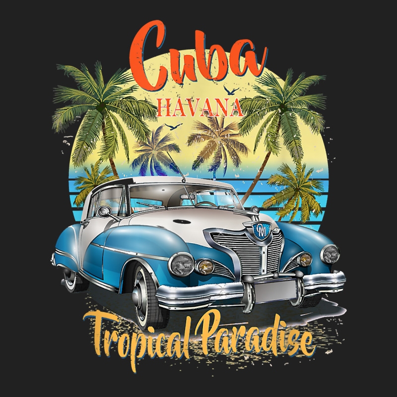 Cuba Havana Tropical Paradise Car Beach Summer Vocation Tee T Shirt Basic T-shirt by jermonmccline | Artistshot