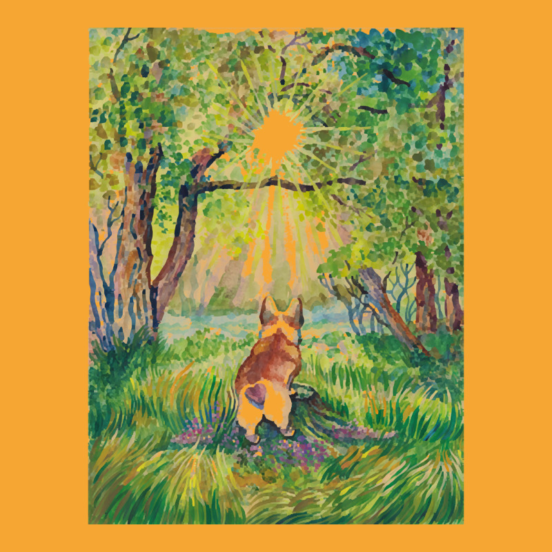 Corgi T  Shirt Corgi   Sun Catcher With Heart Shaped Tail T  Shirt Basic T-shirt | Artistshot