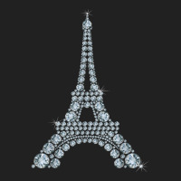 Eiffel Tower With Diamonds The Parisian French Love Sign T Shirt Basic Youth T-shirt | Artistshot