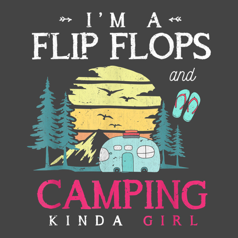 Im A Flip Flops And Camping Kinda Girl Camper Women Camping T Shirt Basic Youth T-shirt | Artistshot