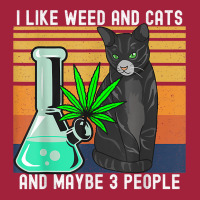 I Like Weed My Cat And Maybe 3 People Retro T Shirt Basic Youth T-shirt | Artistshot