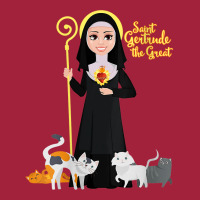 Womens St Gertrude Patron Saint Of Cats Lovers Great Nivelles V Neck T Basic Youth T-shirt | Artistshot