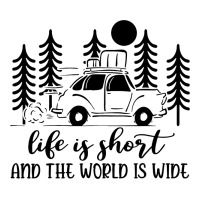 Life Is Short And The World Is Wide Vintage Campin Sticker | Artistshot