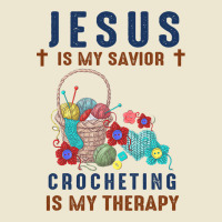 Jesus Is My Savior Crocheting Is My Therapy Christ Cropped Hoodie | Artistshot