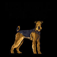 Less People More Dogs Airedale Terrier Funny Intro Cropped Sweater | Artistshot