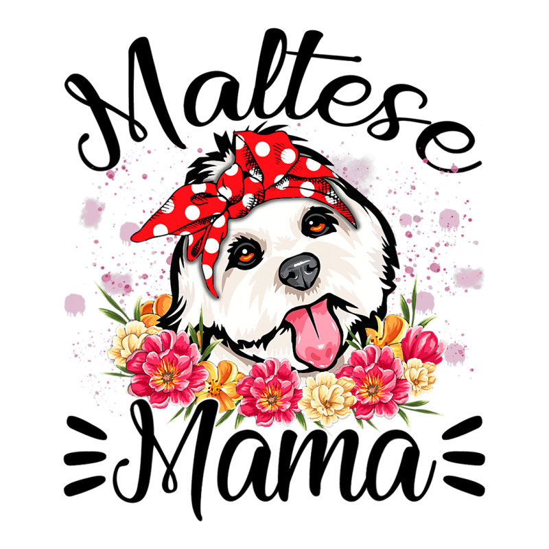 Maltese Mama Florals Cute Dog Mom Mothers Day Zipper Hoodie | Artistshot