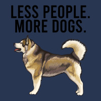 Less People More Dogs Alaskan Malamute Funny Intro Men Denim Jacket | Artistshot