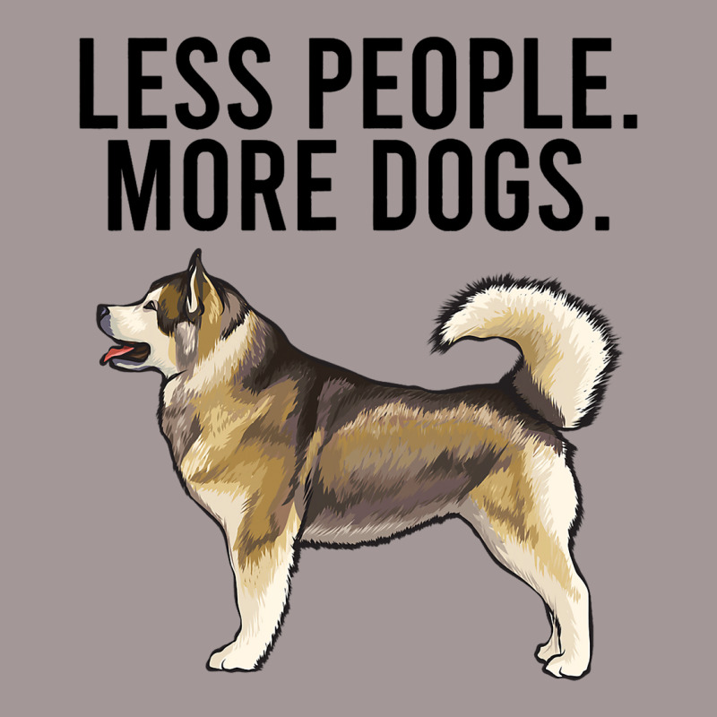 Less People More Dogs Alaskan Malamute Funny Intro Vintage Hoodie | Artistshot