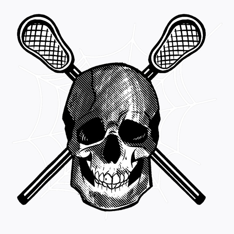 Lacrosse Skull Lazy Halloween Costume Skeleton Cro T-shirt | Artistshot