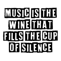 Simple Minimal Funny Music Is The Wine That Fills The Cup Of T Shirt Raglan Crop Top | Artistshot