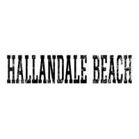 Hallandale Beach Vintage Black Text Apparel T Shirt Raglan Crop Top | Artistshot