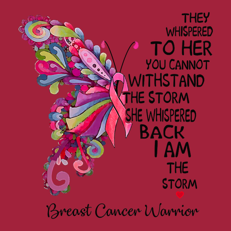 Womens Pink Butterfly I Am The Storm Breast Cancer Warrior T Shirt Basic T-shirt | Artistshot