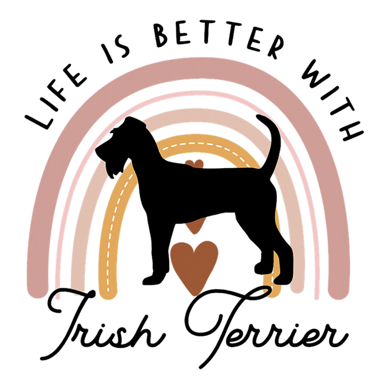 Life Is Better Irish Terrier Rainbow Dog Mom Women's V-Neck T-Shirt by NariahPringl | Artistshot