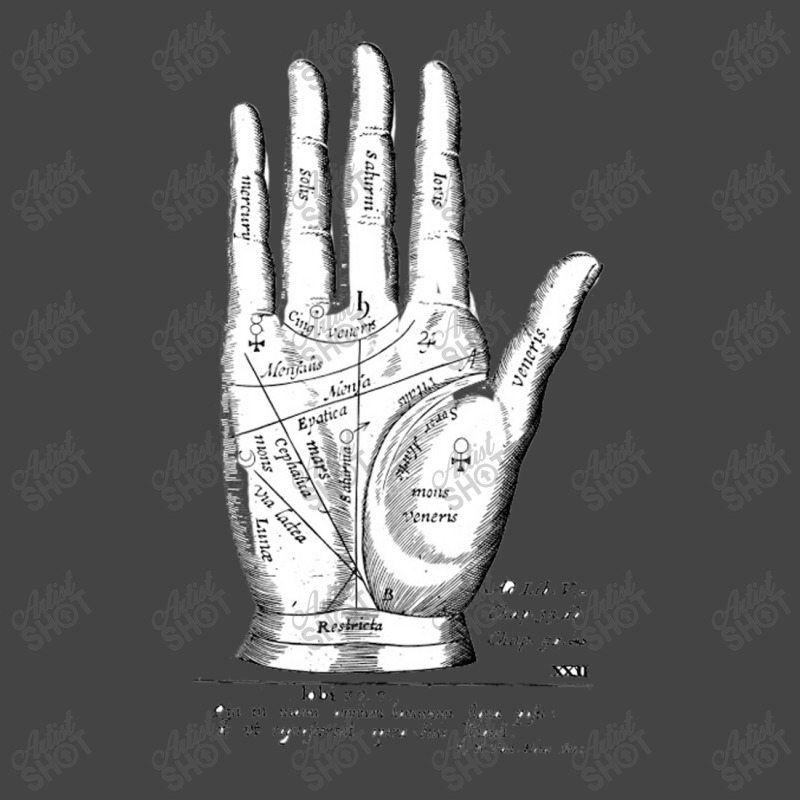 Vintage Palmistry Left Hand Woodcut Design Basic Youth T-shirt by sabitung | Artistshot