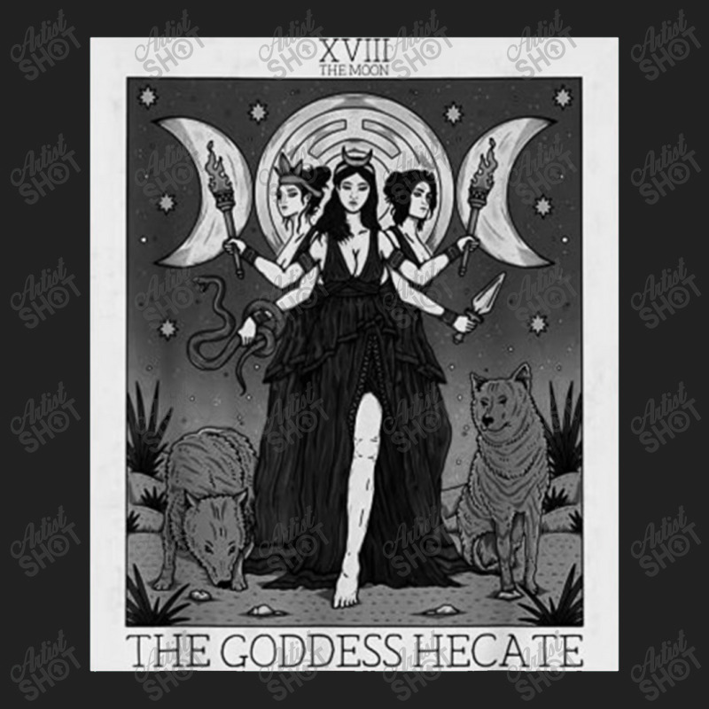 Hecate Triple Moon Goddess Hekate Wheel Witch Tarot Card Basic Youth T-shirt by bilbillah | Artistshot