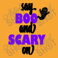 Say Boo And Scary On Basic T-shirt | Artistshot