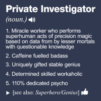 Private Investigator Job Definition Meaning Funny T Shirt Basic T-shirt | Artistshot