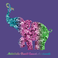 Elephant With Flower Metastatic Breast Cancer Awareness T Shirt Basic T-shirt | Artistshot